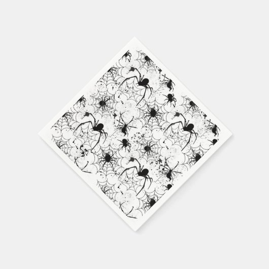 Spiderweb Pattern Halloween  Servet (Hoek)