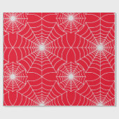 SPiderWeb Patterned Red Design Cadeaupapier (Vlak)