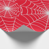 SPiderWeb Patterned Red Design Cadeaupapier (Hoek)