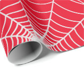 SPiderWeb Patterned Red Design Cadeaupapier (Rol Hoek)
