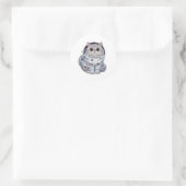 Spiderweb Perzisch - Pluizige Perzische kat Hallow Ronde Sticker (Tas)