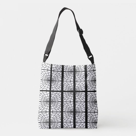 Spiderweb Print Canvas tas of Crossbody Bag (Achterkant)