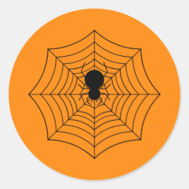 Spiderweb Ronde Sticker