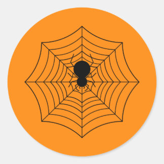 Spiderweb Ronde Sticker