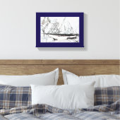 Spiderweb Sailing Ship Natures Unique Digital Art Canvas Afdruk (Insitu (Slaapkamer))