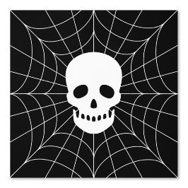 Spiderweb Skull Behang