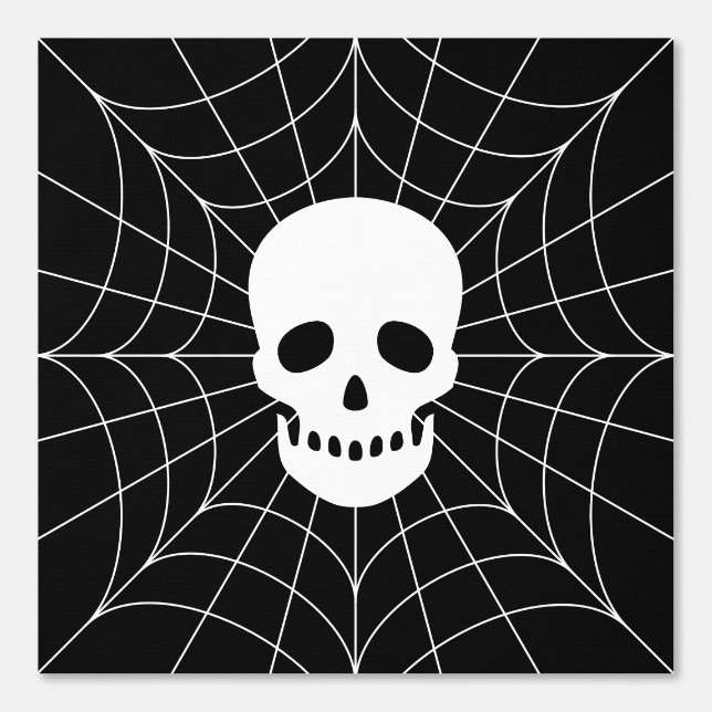 Spiderweb Skull Behang (Voorkant)
