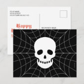 Spiderweb Skull Briefkaart (Voorkant / Achterkant)