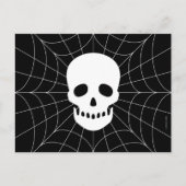 Spiderweb Skull Briefkaart (Voorkant)