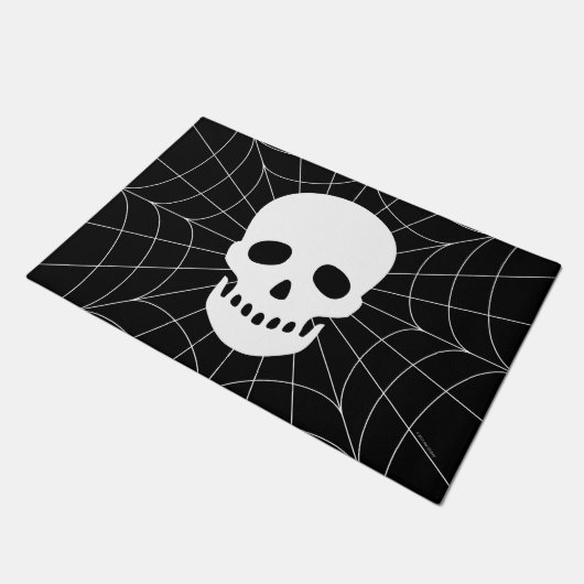 Spiderweb Skull-deur Mat (Schuin)