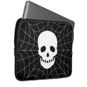 Spiderweb Skull Electronics Bag Laptop Sleeve (Voorkant Rechts)