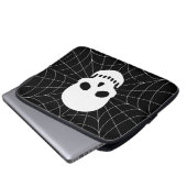 Spiderweb Skull Electronics Bag Laptop Sleeve (Voorkant onderkant)