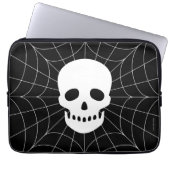 Spiderweb Skull Electronics Bag Laptop Sleeve (Voorkant)