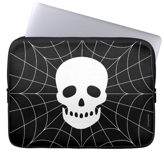 Spiderweb Skull Electronics Bag Laptop Sleeve (Voorkant)