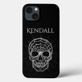 Spiderweb Skull gepersonaliseerde telefoonhoes Case-Mate iPhone Case