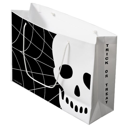 Spiderweb Skull Groot Cadeauzakje (Voorkant Gekanteld)