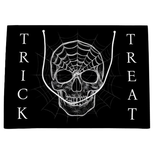 Spiderweb Skull Groot Cadeauzakje (Voorkant)