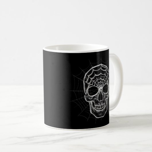 Spiderweb Skull Koffiemok (Voorkant rechts)