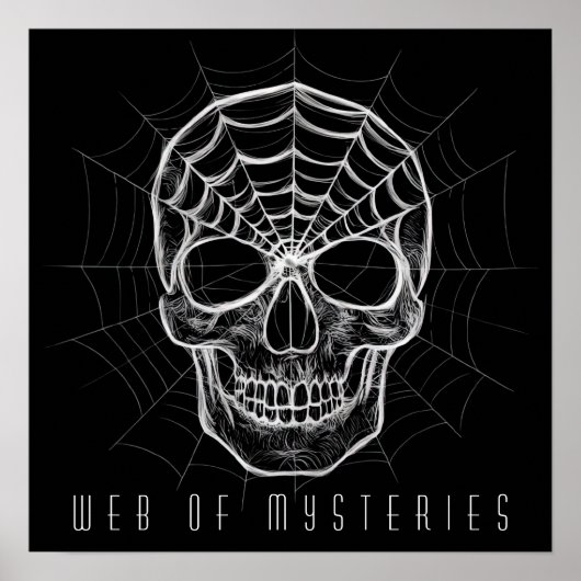 Spiderweb Skull Poster (Voorkant)