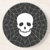 Spiderweb Skull Sandstone Onderzetter (Voorkant)