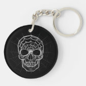 Spiderweb Skull Sleutelhanger (Achterkant)