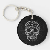 Spiderweb Skull Sleutelhanger (Voorkant)