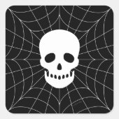 Spiderweb Skull Sticker (Voorkant)