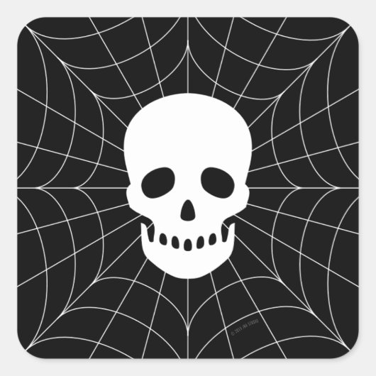 Spiderweb Skull Sticker (Voorkant)