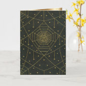 Spiderweb spinnen en sterren zwart en goud kaart (Gele Bloem)