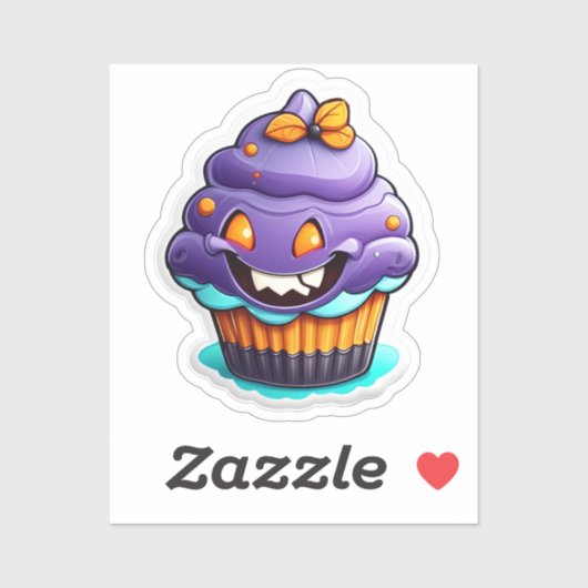 Spiderweb Sweets: Halloween Cupcake Sticker (Vel)