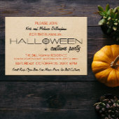 Spiderweb Typography Halloween Invitation Kaart
