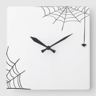 Spiderweb Wall Clock Vierkante Klok