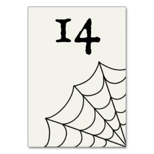 Spiderwebben Black and White Gothic Wedding Kaart