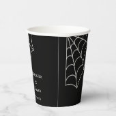 Spiderwebben Black and White Gothic Wedding Papieren Bekers (Rechts)