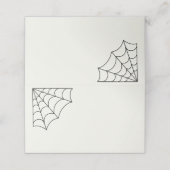 Spiderwebben Black and White Gothic Wedding Plaatskaartje (Buitenkant ongevouwen)