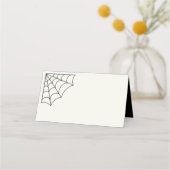 Spiderwebben Black and White Gothic Wedding Plaatskaartje (Achterkant)