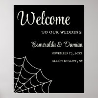 Spiderwebben Black and White Gothic Wedding
