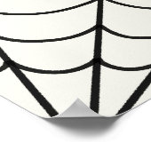 Spiderwebben Black and White Gothic Wedding Poster (Hoek)