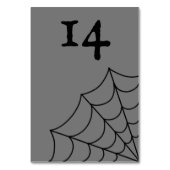 Spiderwebben Black en Grey Gothic Wedding Kaart (Achterkant)