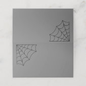Spiderwebben Black en Grey Gothic Wedding Plaatskaartje (Buitenkant ongevouwen)