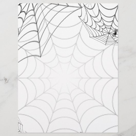 Spiderwebben en Happy Halloween Creepy-tekst Flyer (Achterkant)