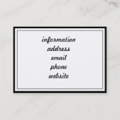 Spiderwebben en Happy Halloween Creepy-tekst Visitekaartje (Achterkant)