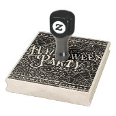 Spiderwebben van het halloween-feest en Botten zwa Rubberstempel (Stempel)