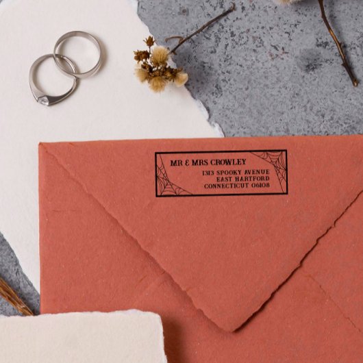 Spiderwebs Halloween Gothic Mr. & Mrs Zelfinktende Stempel