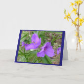 Spiderwort Flowers Blank Note Kaart (Gele Bloem)