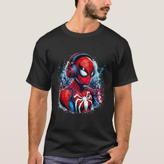 Spidey headphones t-shirt (Voorkant)