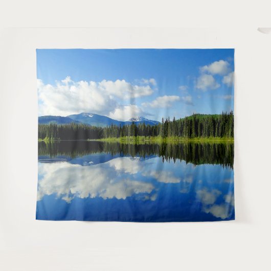 Spiegel Afbeelding Landschap Uitzicht wandtapijt Wandkleed (Voorkant (horizontaal))