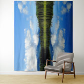 Spiegel Afbeelding Landschap Uitzicht wandtapijt Wandkleed (In situ)