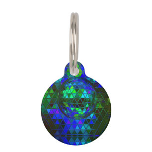 Spiegel Disco Ball Groovy Geometrische Digitale Pr Huisdierpenning