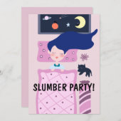 SPIEGEL- EN KATTE-INVITATIES VAN DE SLUMPARTIJ KAART (Voorkant / Achterkant)